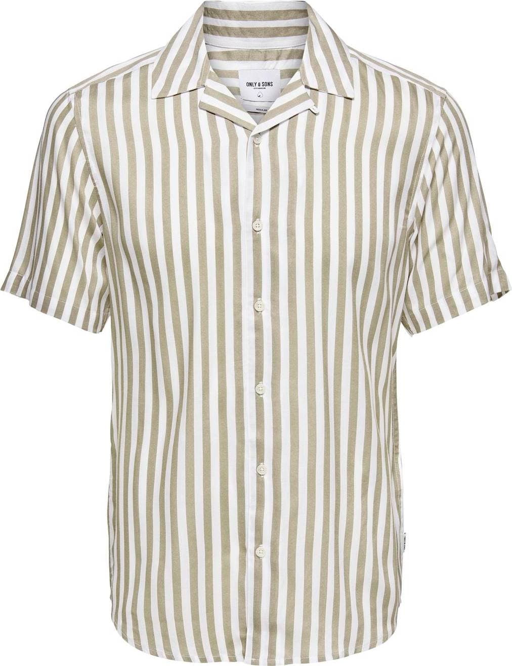 Only & Sons Regular Fit Resort Collar Shirt - Grey/Chinchilla