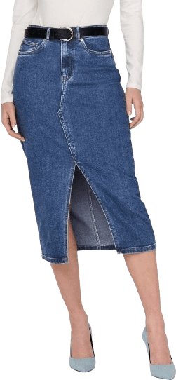 Only Onlsiri Denim Skirt - Blue/Medium Blue Denim
