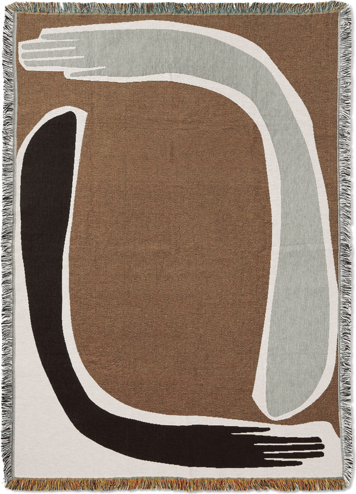 ferm LIVING Pose Tapestry Pläd 120x170 cm Coffee Filt Brun (170x130cm)
