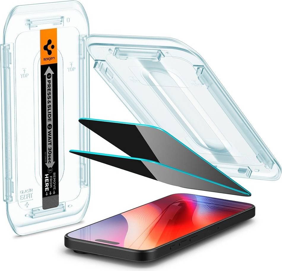 Spigen Glas.tR EZ Fit Privacy Screen Protector for iPhone 16 Pro Max 2-Pack