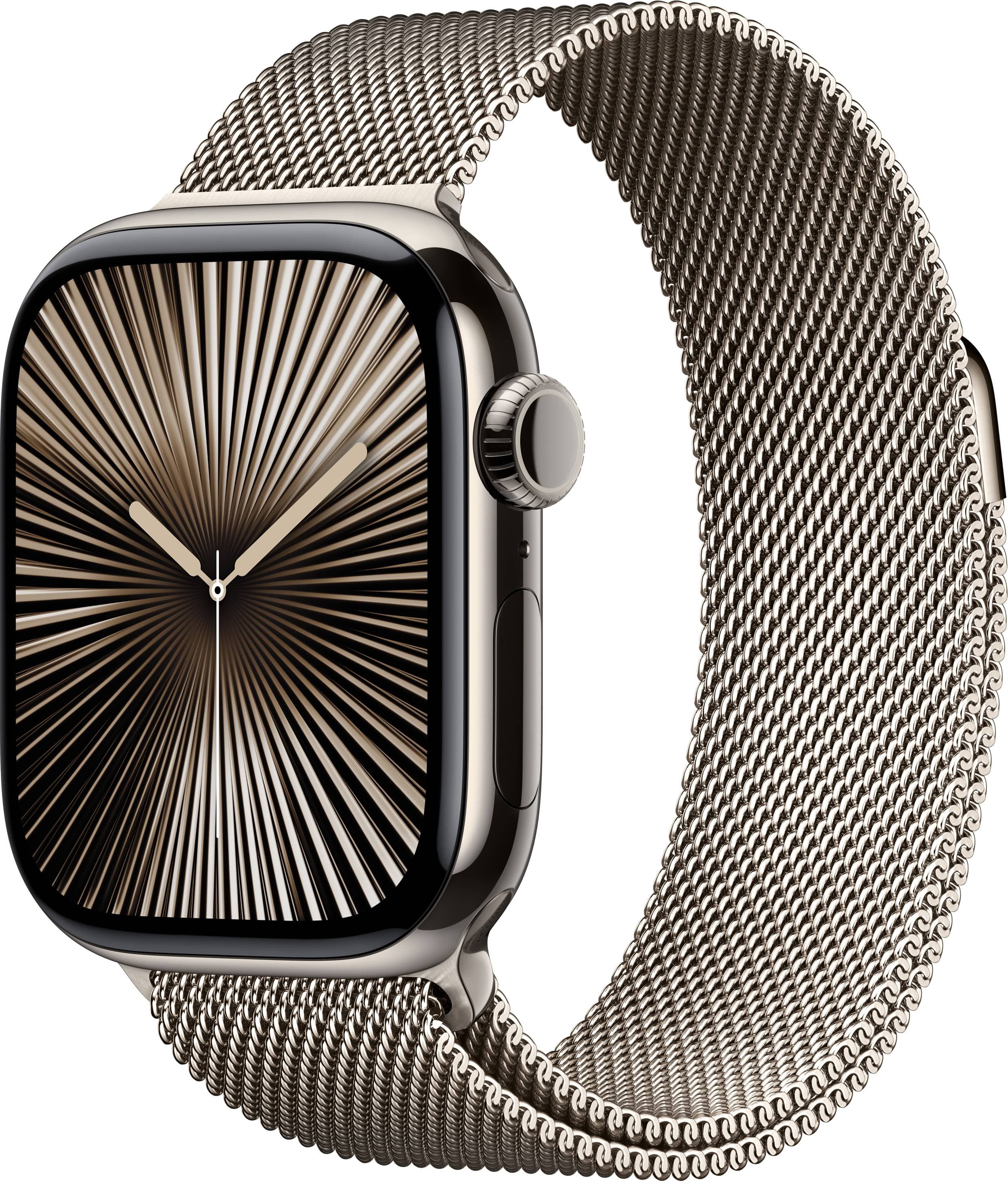 Apple Watch Series 10, Titanium, 42mm, GPS + Cellular, Milanese Loop