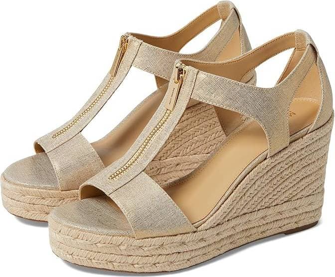 Michael Kors Berkley Mid Wedge - Kräm