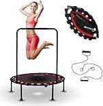 Mobiclinic Fitness, Rund studsmatta, Fällbar, 2 motståndsband, Justerbart grepp, Kapacitet 150 kg, 101 cm, Inomhus och utomhus, Enkel installation