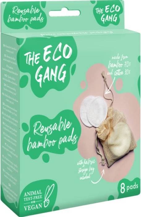 The Eco Gang Återanvändbara sminkrondeller av bambufiber 8 st