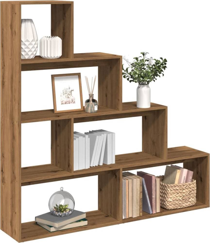 vidaXL Rumsavdelare 4 Hyllor 143,5 x 29 x 143,5 cm Steghylla