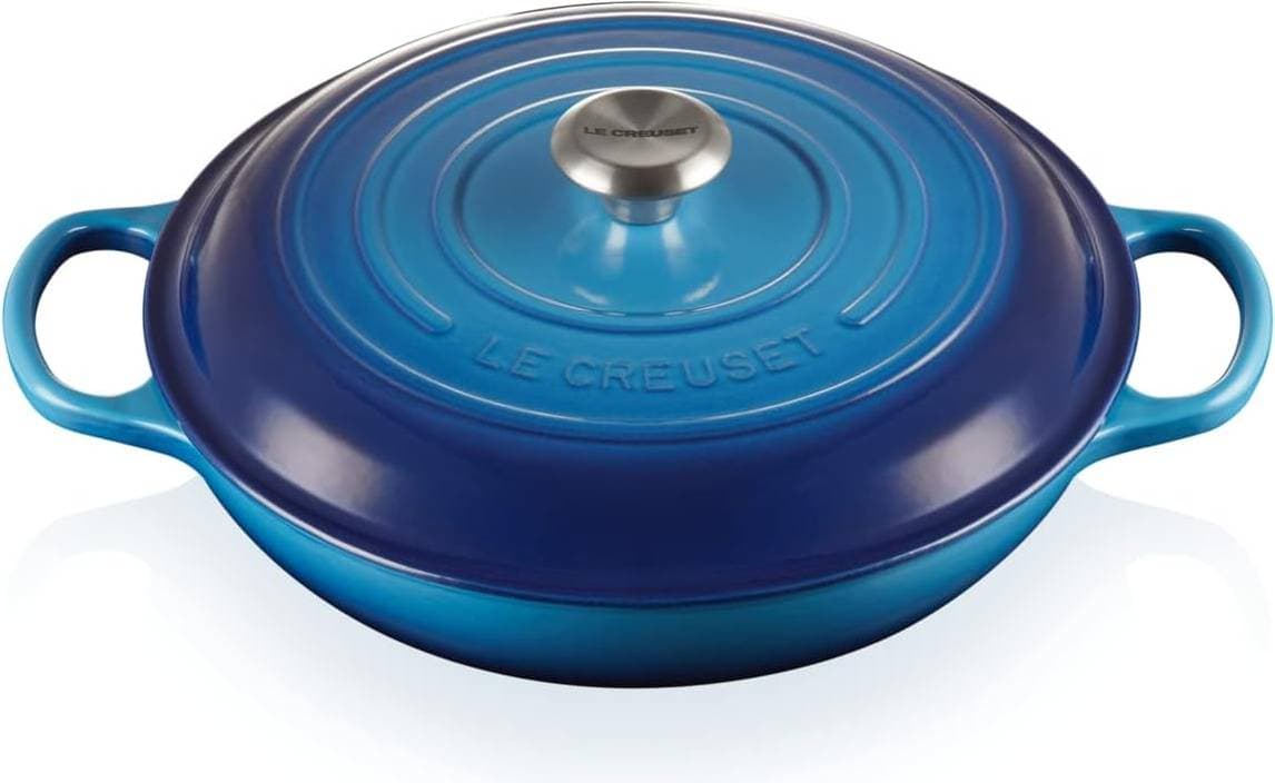 Le Creuset Azure Blue Signature Cast Iron med lock 3.5 L 30 cm