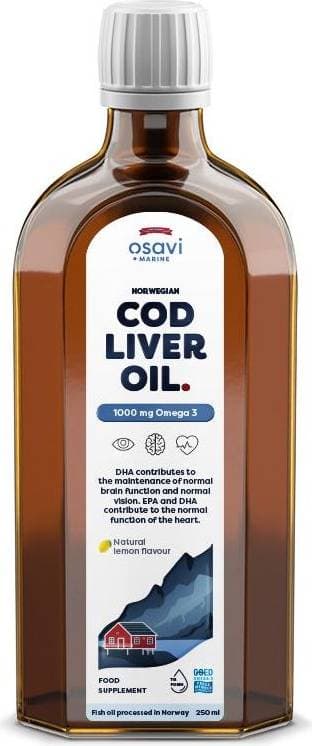 Osavi Norsk Torskleverolja 1000 mg Omega 3 (Citron) - 250 ml 1 st
