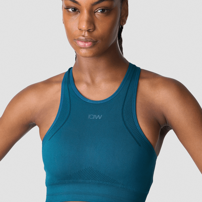 ICANIWILL Endurance Seamless Sports Bra, Teal