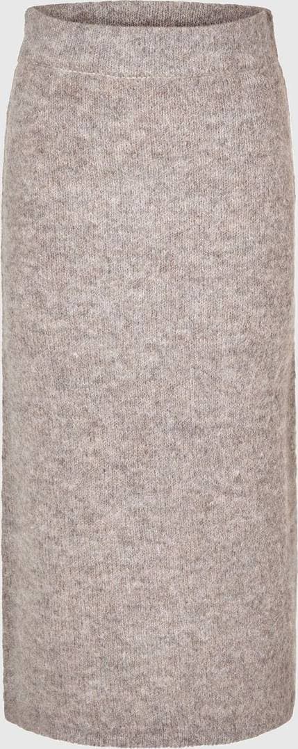 Selected Femme Stickad Midikjol Grå