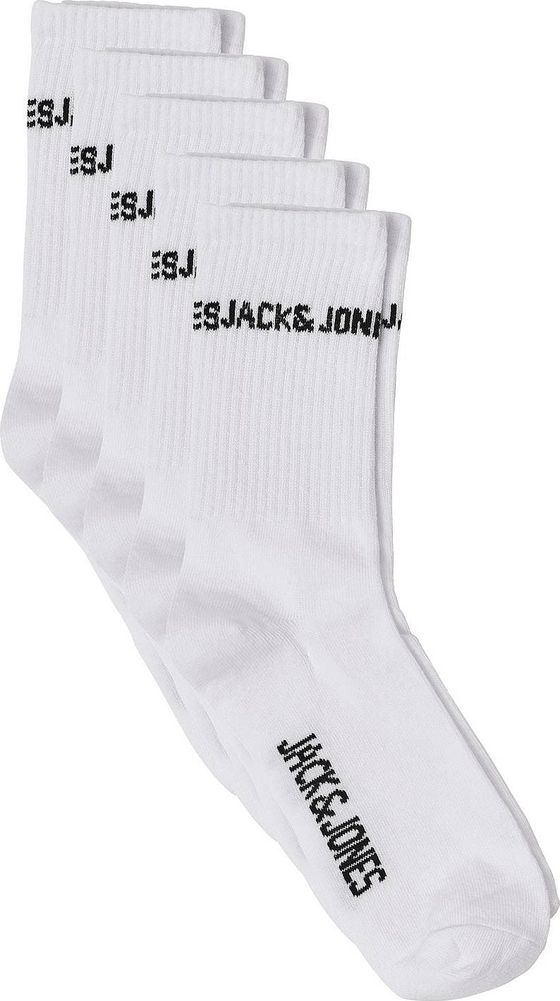 Jack & Jones Pojkar 12219499 Tennisstrumpor, Vit, 38-43 x par