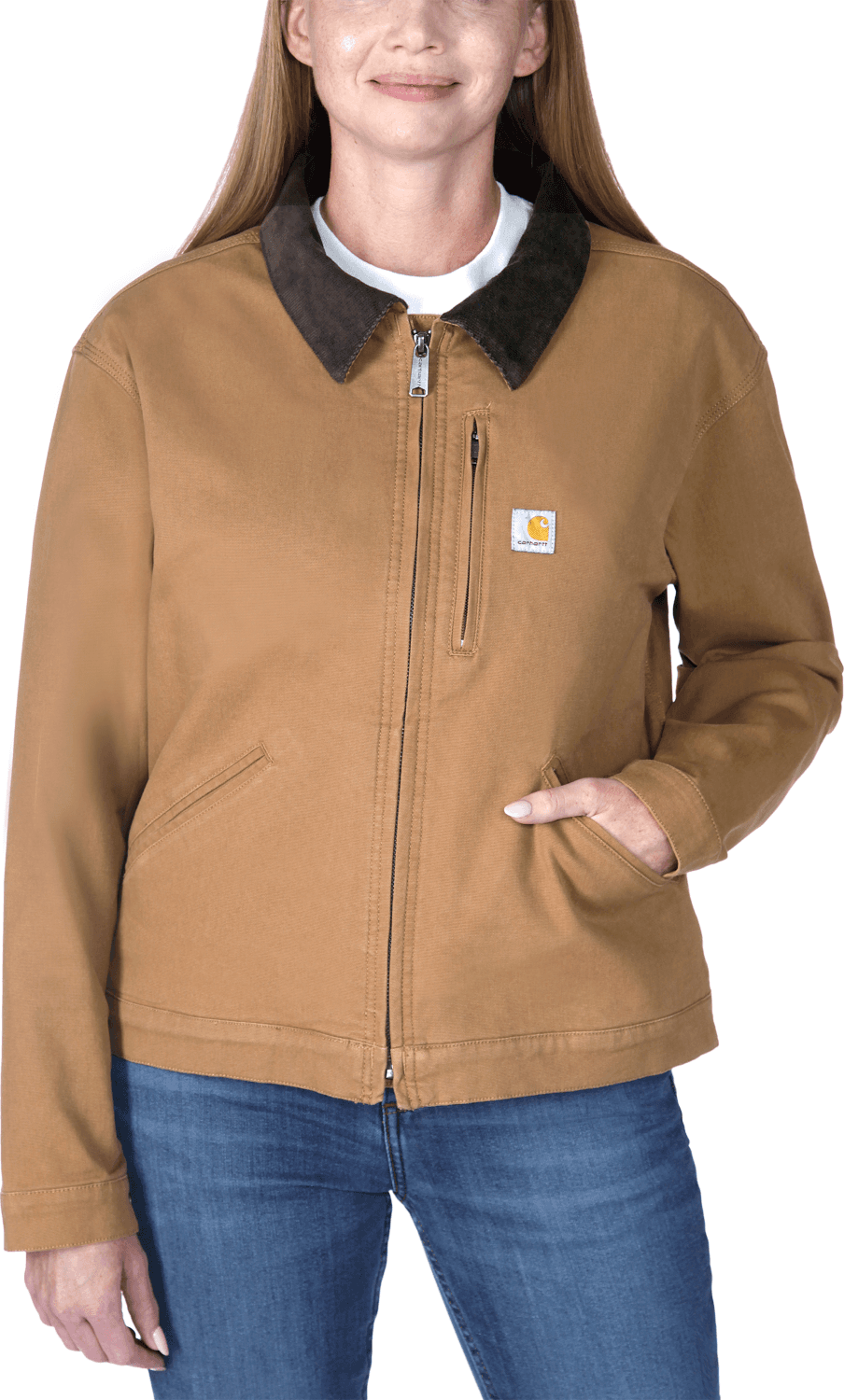 Carhartt Relaxed fit canvas detroit Jacka, Dam, brown, Brown