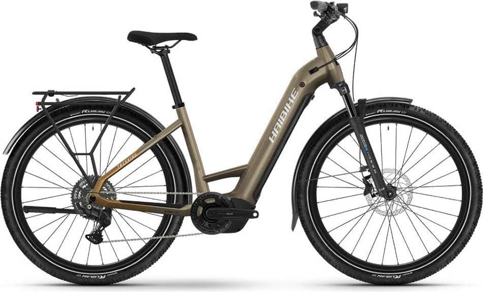 Haibike Elcykel Hybrid Trekking 6.5 Low Toffee Sand Silver Glossy