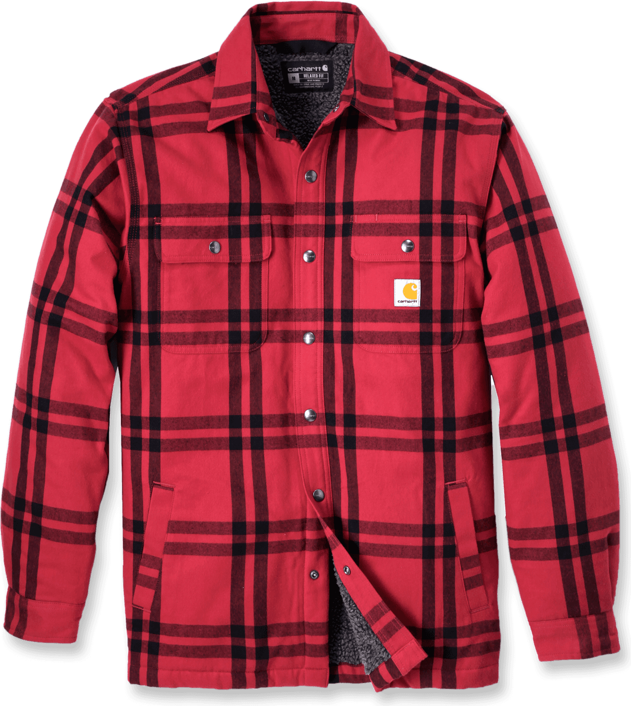 Carhartt Men's Roane Hooded Shirt Jacket Crabapple