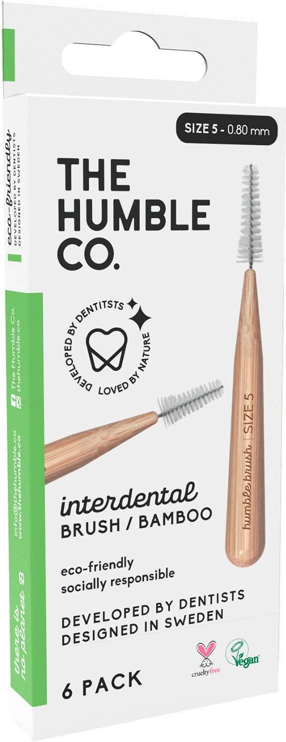 The Humble Co. Bamboo Interdental Brush 5-0.8mm 6-pack