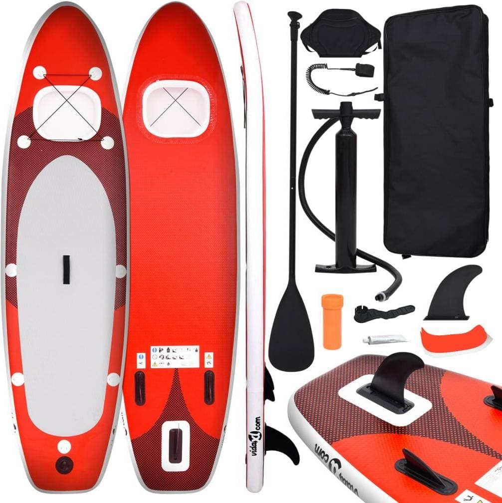 vidaXL Inflatable Stand Up Paddle Board Set 330x76x10 cm - Red