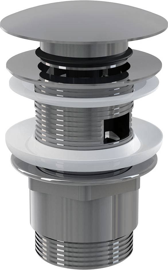 Hill Ceramic Ravak Bottenventil Krom Blank med Bräddavlopp
