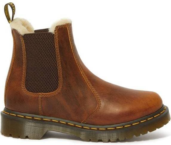 Dr. Martens 2976 Women's Faux Fur Lined Chelsea Boots - Butterscotch
