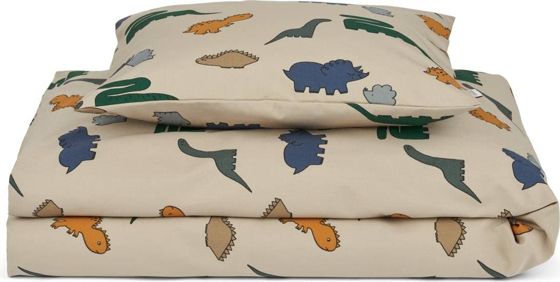 Liewood Carmen Baby Printed Bedding Dinosaurs/Mist 70x100cm