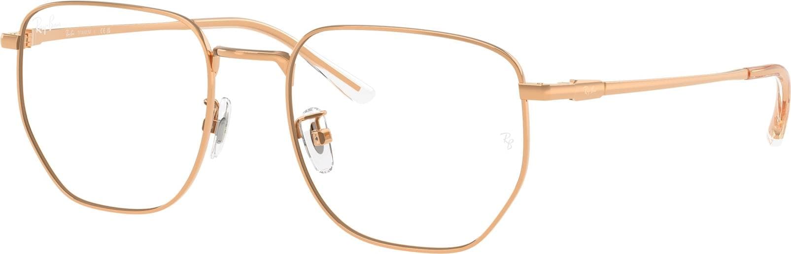 Ray-Ban RX8776D 1248 Rahmen Titan Gold Transparent Geometrisch