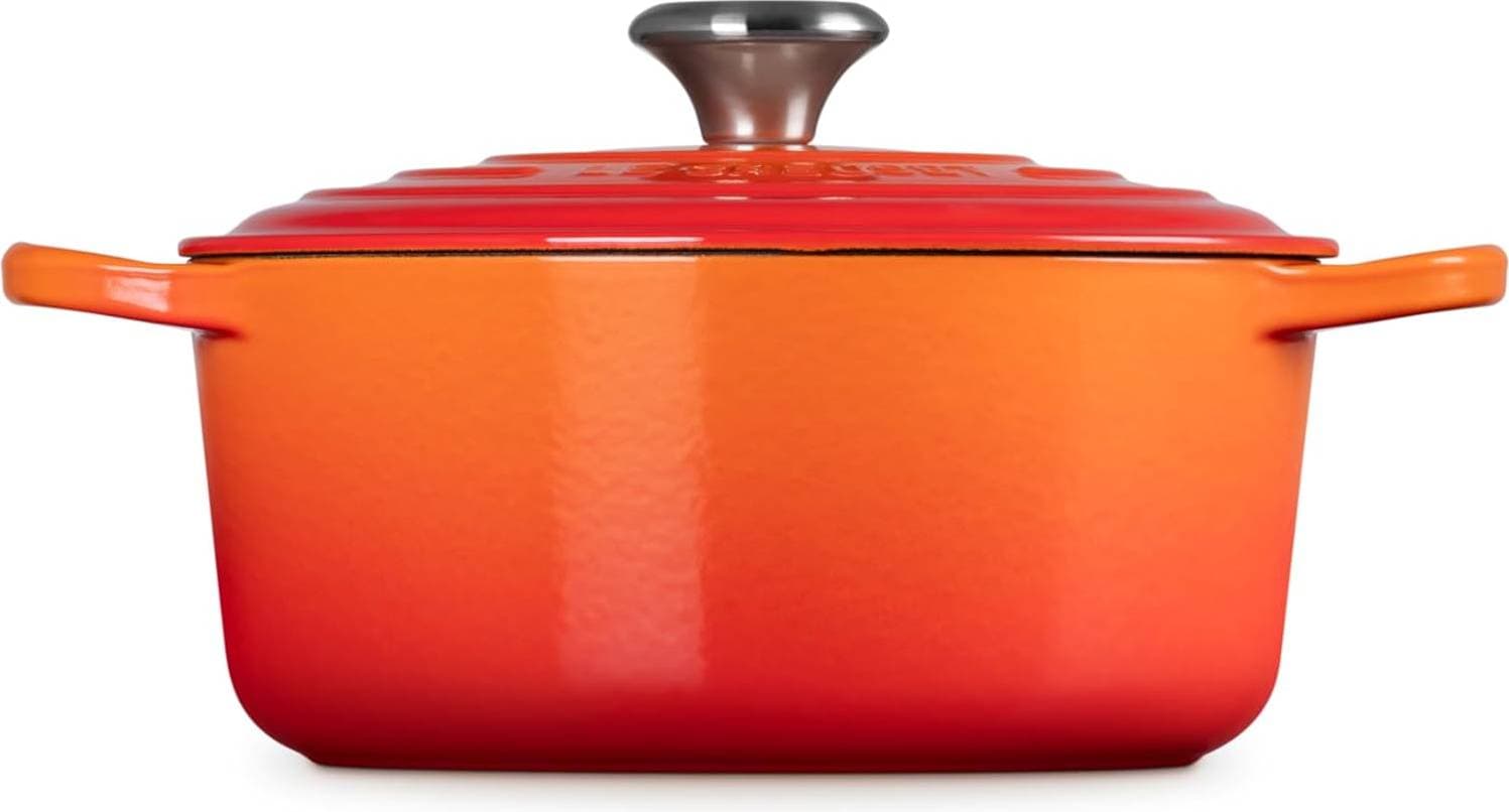 Le Creuset Volcanic Signature Cast Iron Round med lock 4.2 L 24 cm