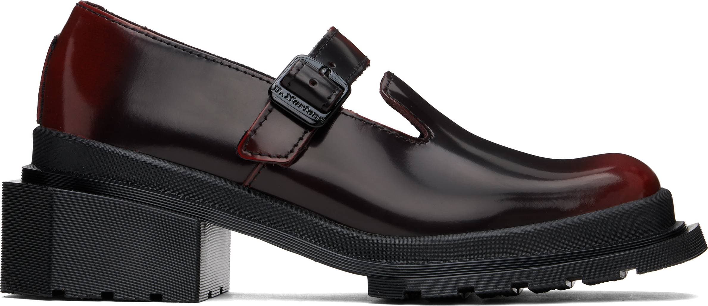 Dr. Martens Maybole Square Toe Leather Mary Jane - Black/Cherry Red/Arcadia