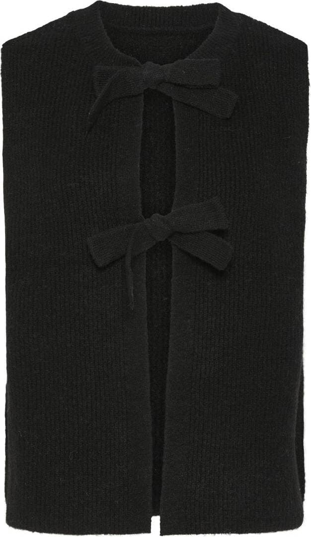 Pieces Silly Knitted Vest - Black