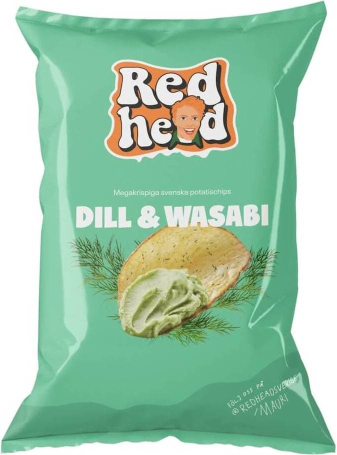RedHead Dill & Wasabi Chips 150g
