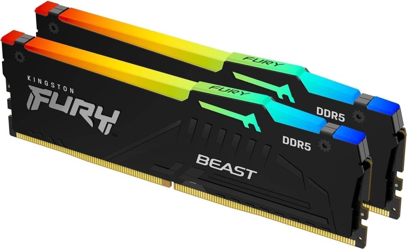 Kingston Fury Beast RGB Black DDR5 6000MHz 2x32GB ECC (KF560C36BBEAK2-64)