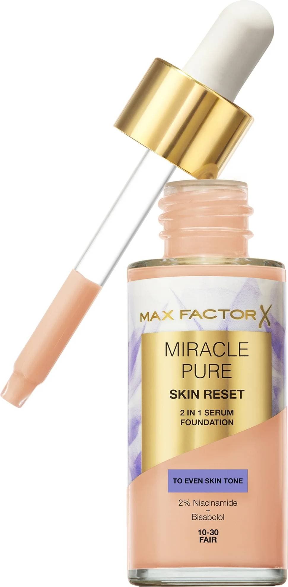 Max Factor Miracle Pure Skin Reset Serum Foundation #10-30 Fair