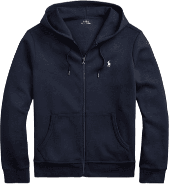 Polo Ralph Lauren Double Knit Full Zip Hoodie - Aviator Navy
