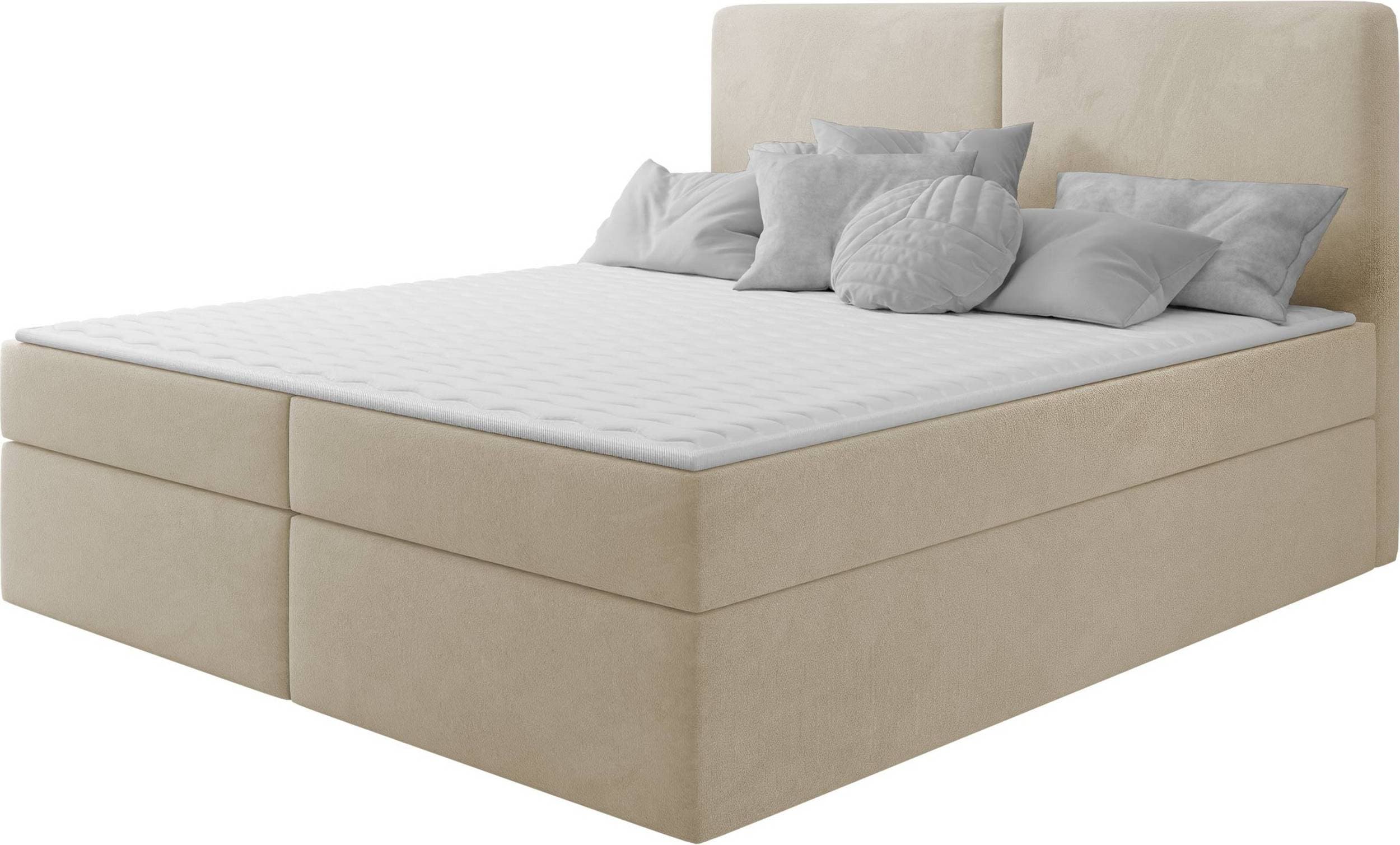 Mirjan24 Garris Sängpaket 140x200 cm Beige Kontinentalsäng