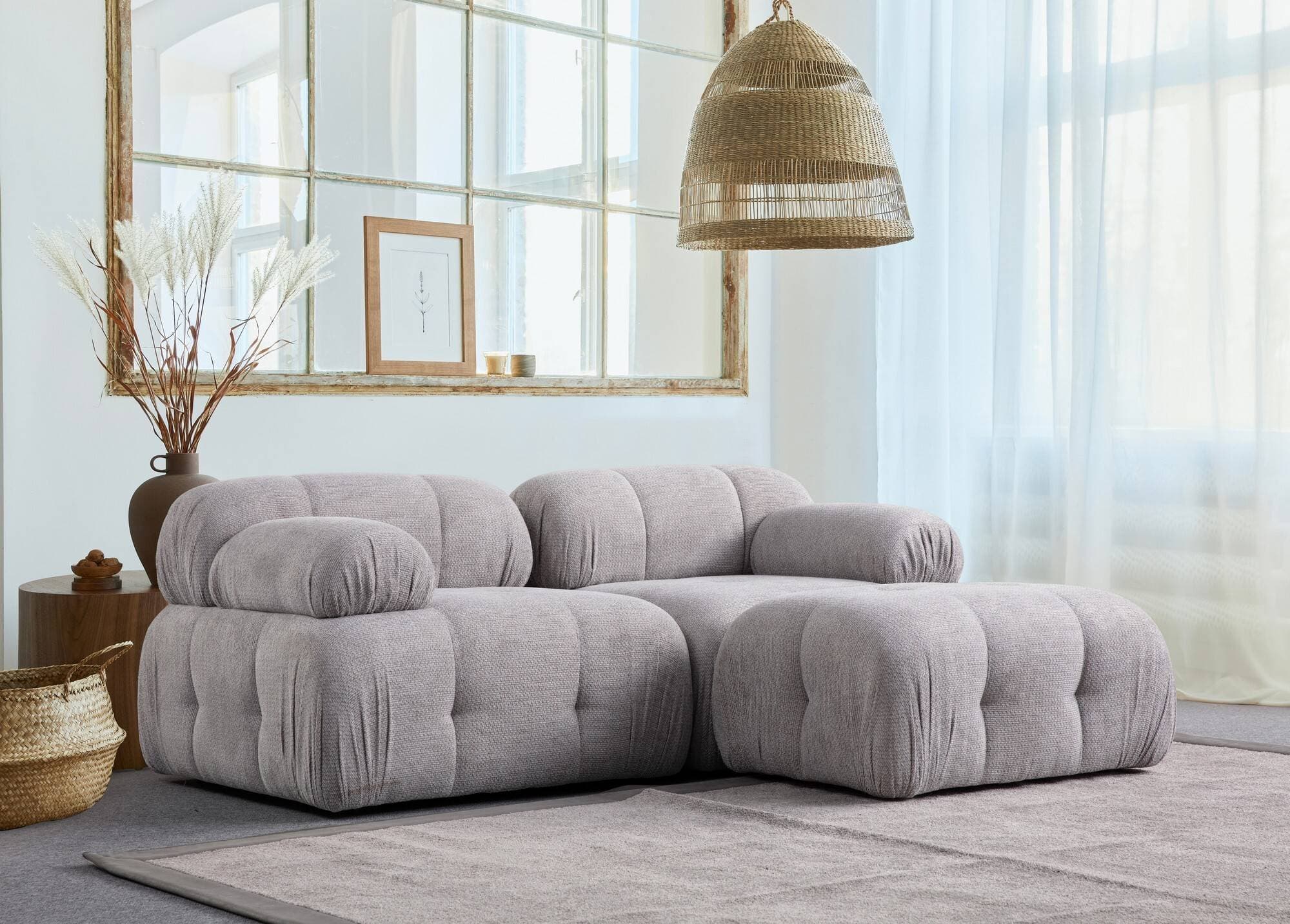 Andrarum Bengul Med Divan 2 Sits Ljusgrå Soffa 2-sits, 3-sits