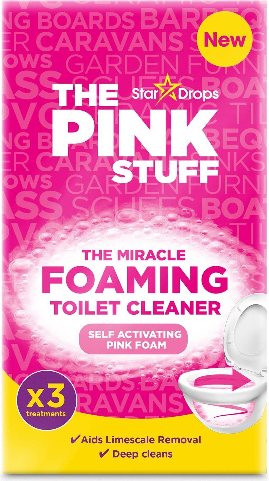 Stardrops The Pink Stuff Miracle Foaming Toilet Cleaner 3-pack