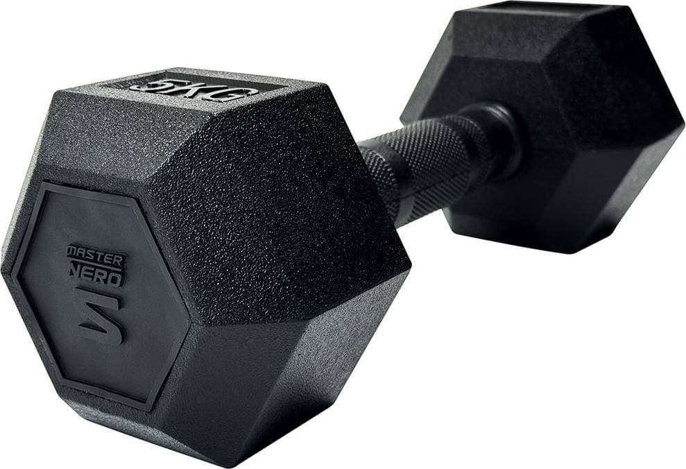 Master Fitness Nero Rubber Coated Hex
