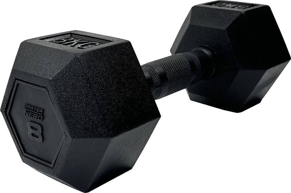 Master Fitness Nero Rubber Coated Hex