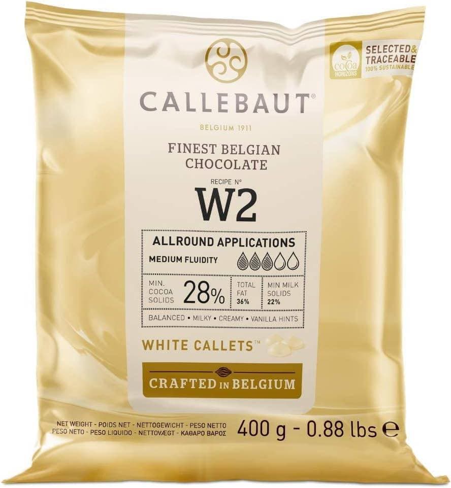 Callebaut White Chocolate W2 28% 400g 1pack