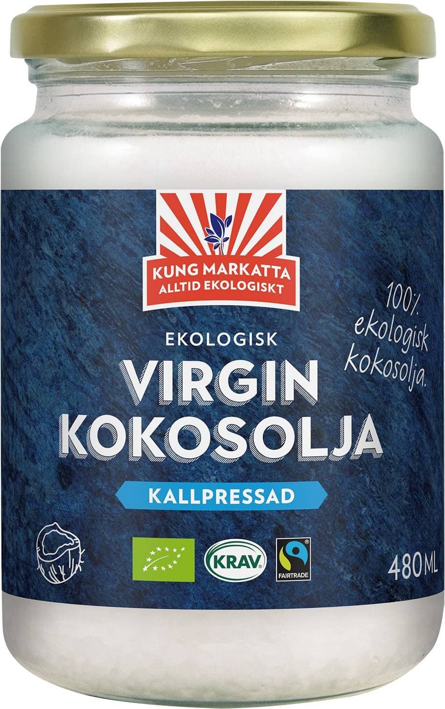 Kung Markatta Ekologisk Virgin Kokosolja Kallpressad 48cl 1pack