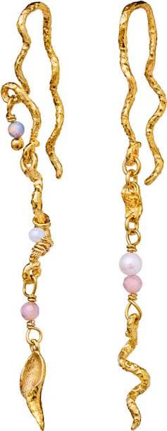 Maanesten Elisa Earrings - Gold/Opals/Aquamarines/Pearls