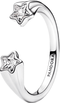 Pandora Shooting Stars Open Ring - Silver/Transparent
