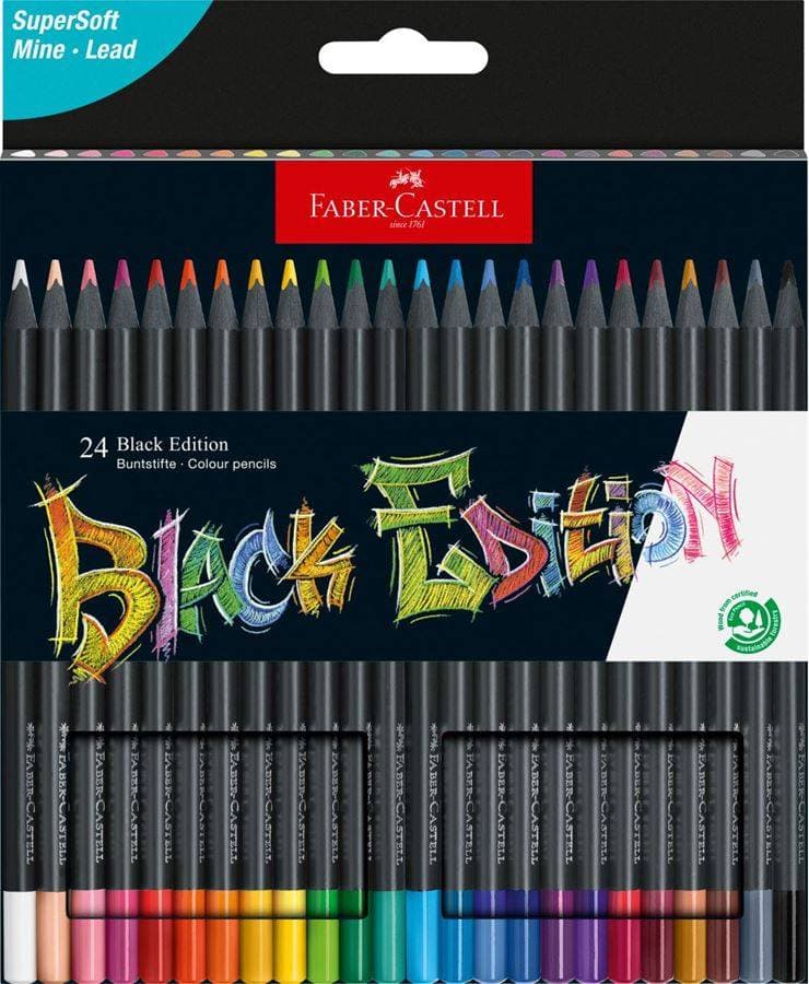 Faber-Castell Black Edition Colour Pencils Cardboard Box 24-pack