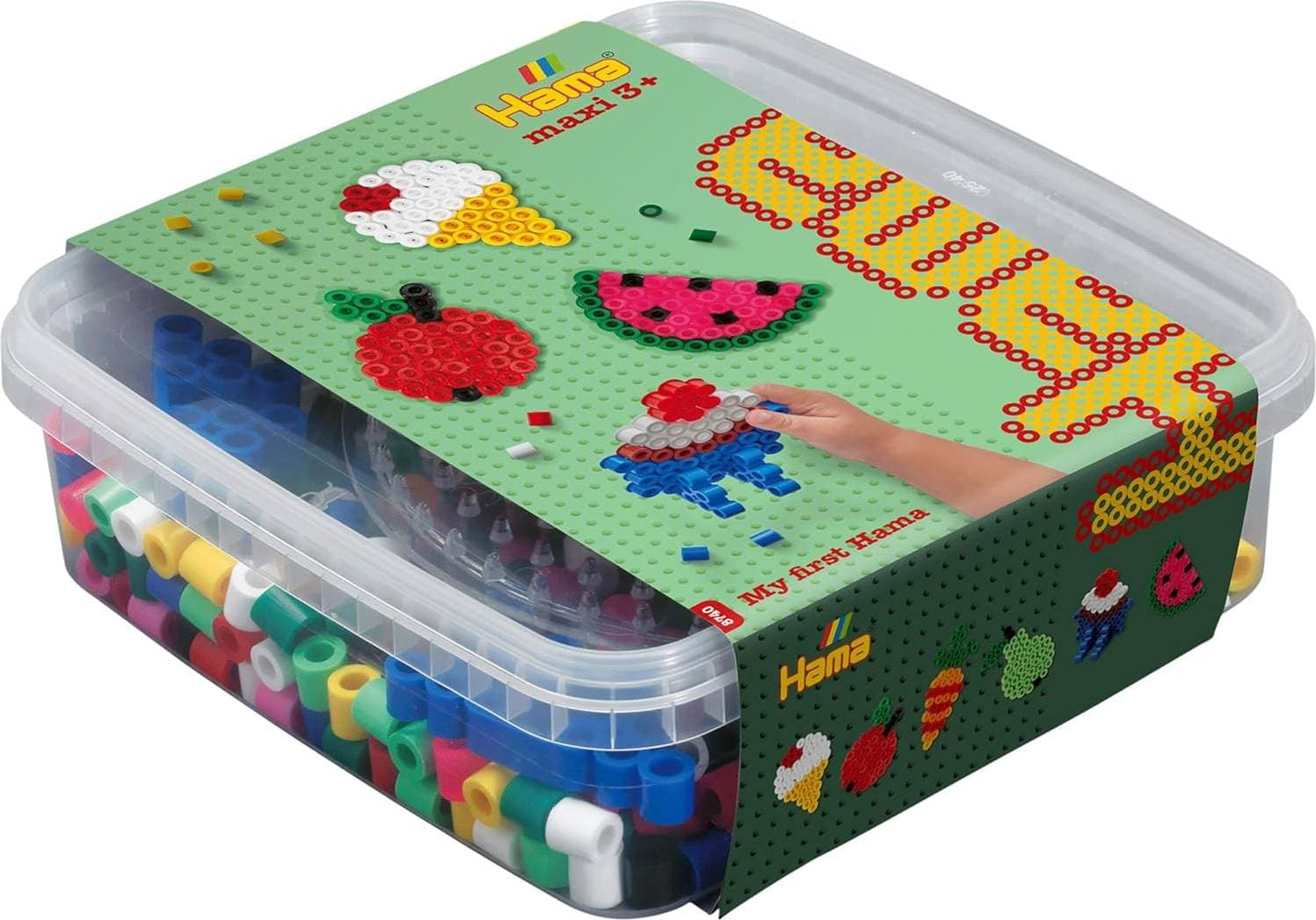 Hama Beads Pärlor och Rund Pärlplatta Maxi Perlekartong 8740