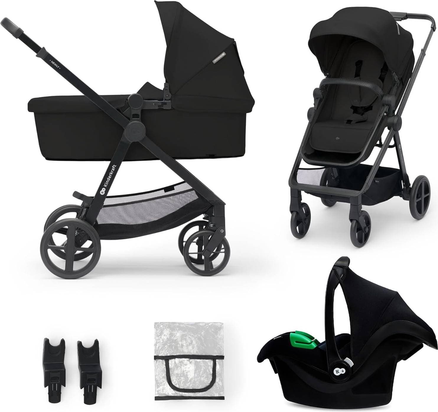 Kinderkraft Newly Classic Black (Duo) (Travel system)