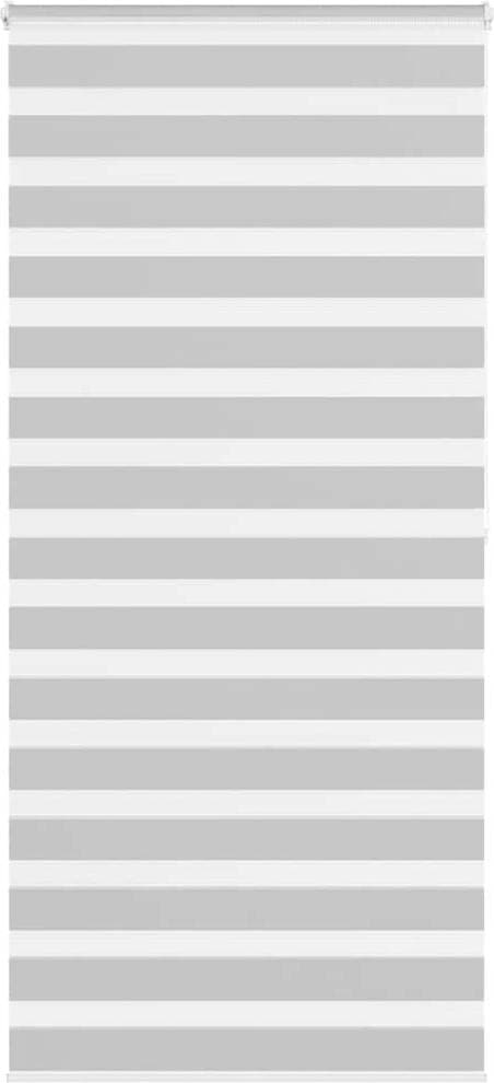 vidaXL Rullgardin Zebra Ljusgrå 100x200 cm Tyg Bredd 95,9 cm Polyester