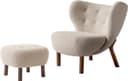 &Tradition Little Petra VB1 Beige/Walnut Fåtölj 75cm 2st