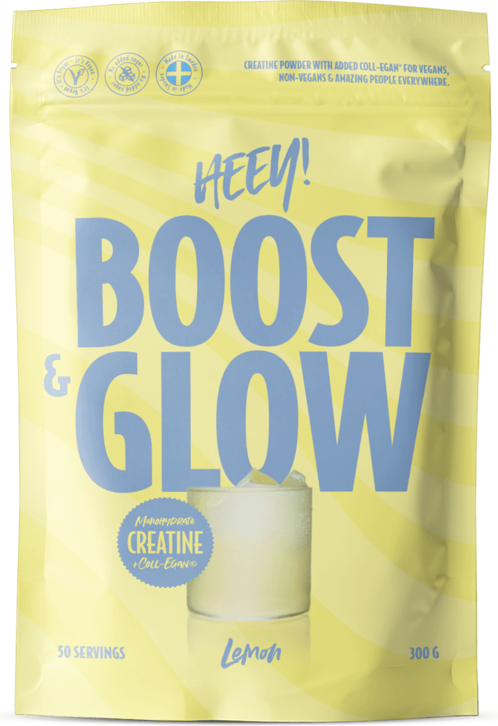 Heey! Boost & Glow Creatine + Collegan Lemon 300 g