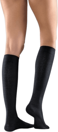 Mabs Cotton Knee Socks - Black