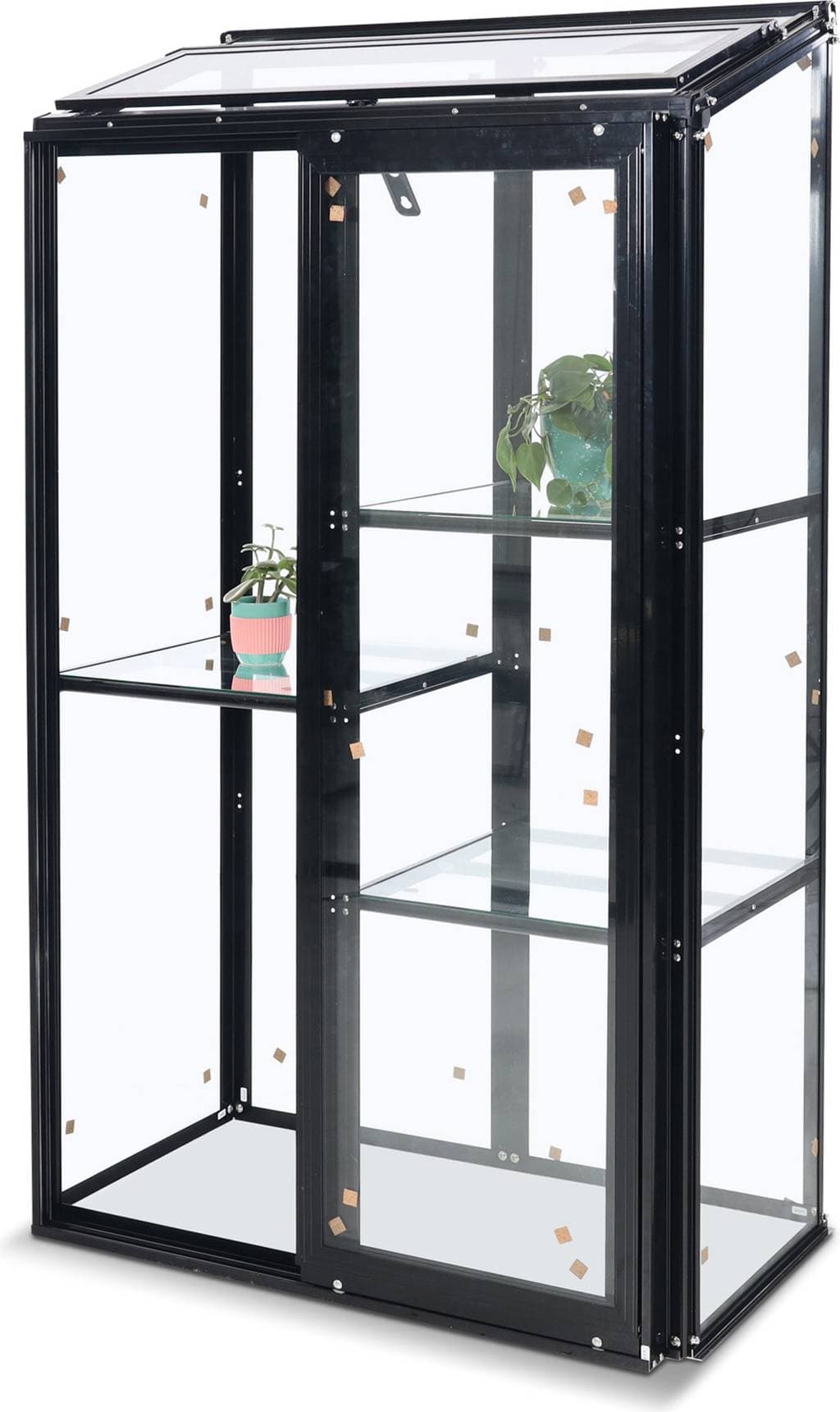 Metalcraft Marvell Väggväxthus 157 cm Antracit Litet Svart