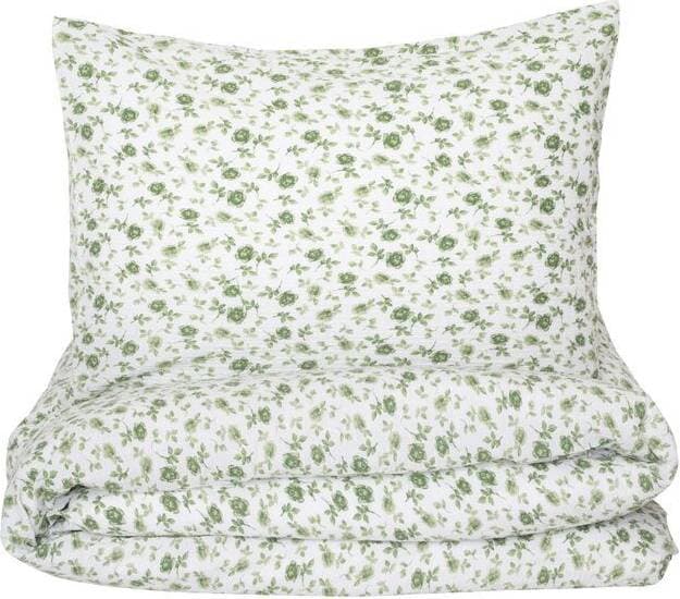 Kosta Linnewäfveri Fagerhult Green/white Påslakan Vit, Grön (210x150cm)