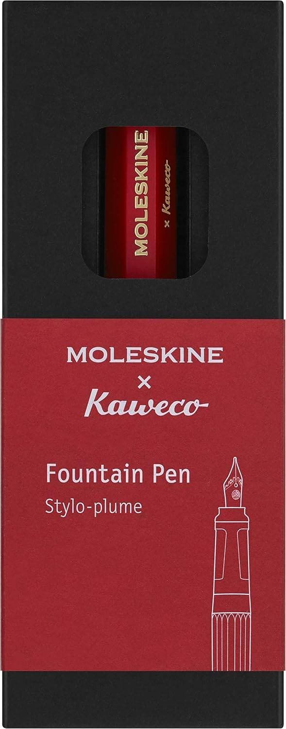 Moleskine Kaweco Reservoarpenna Röd Med Blått Bläck