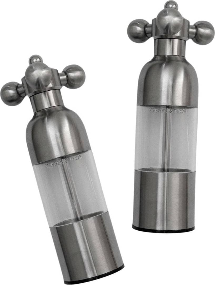 Vargen & Thor Axia Steel Saltkvarn, Pepparkvarn 2st 18cm